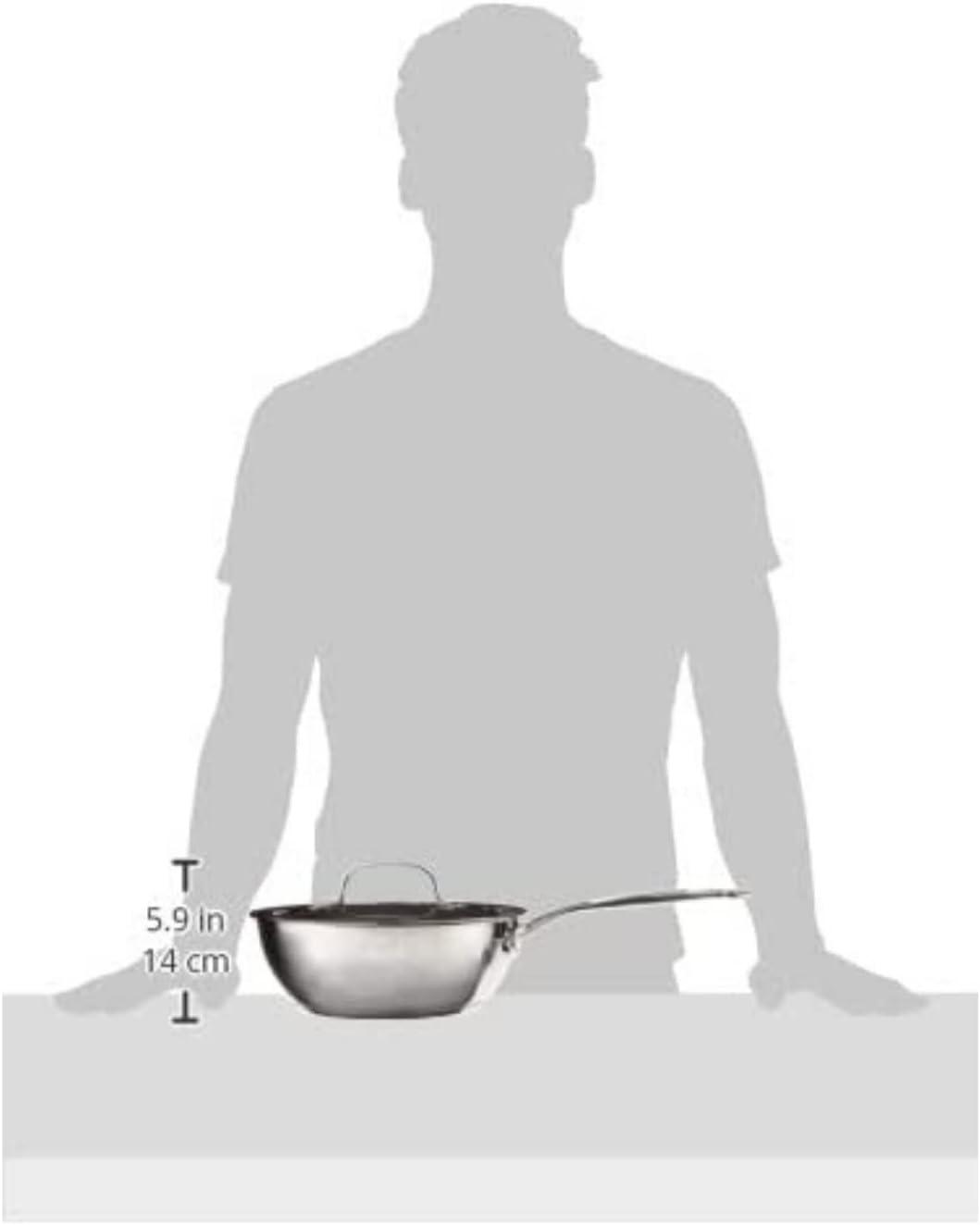 Stainless Steel 3-Quart Chef's Pan with Lid