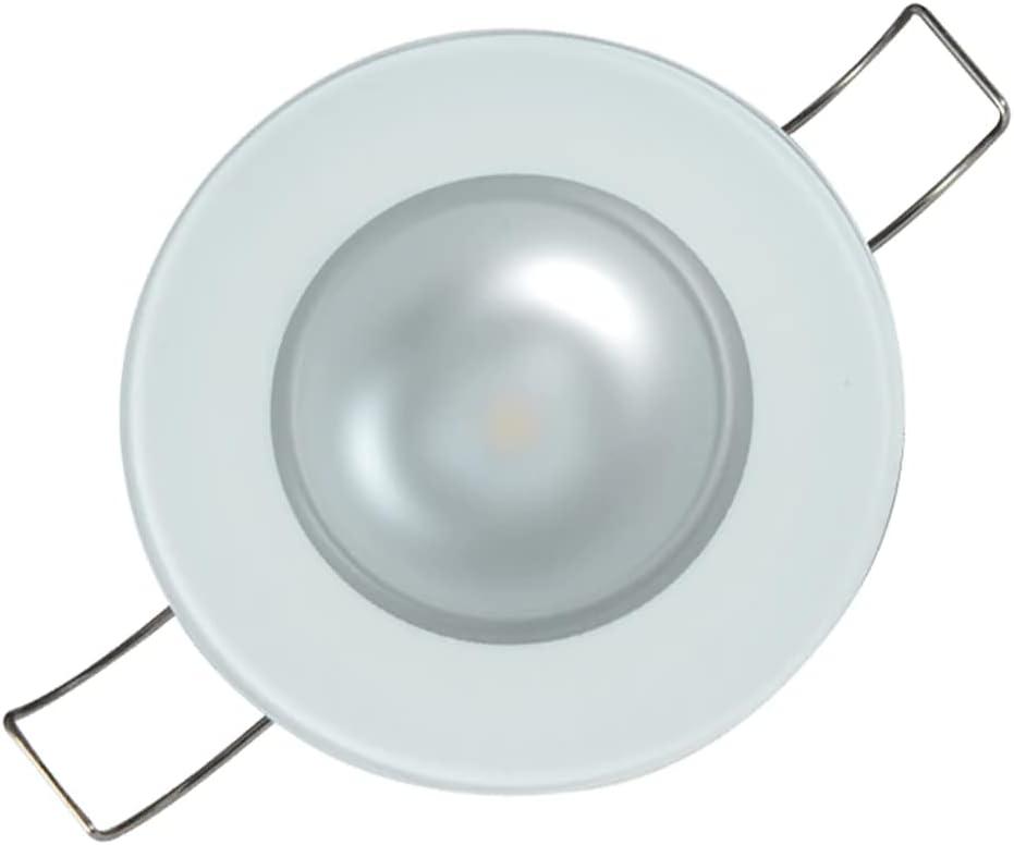 Lumitec Mirage Flush Mount Interior Down Light - Dimmable White, Red and Blue - Glass Fixture No Bezel - 2.5" Diameter