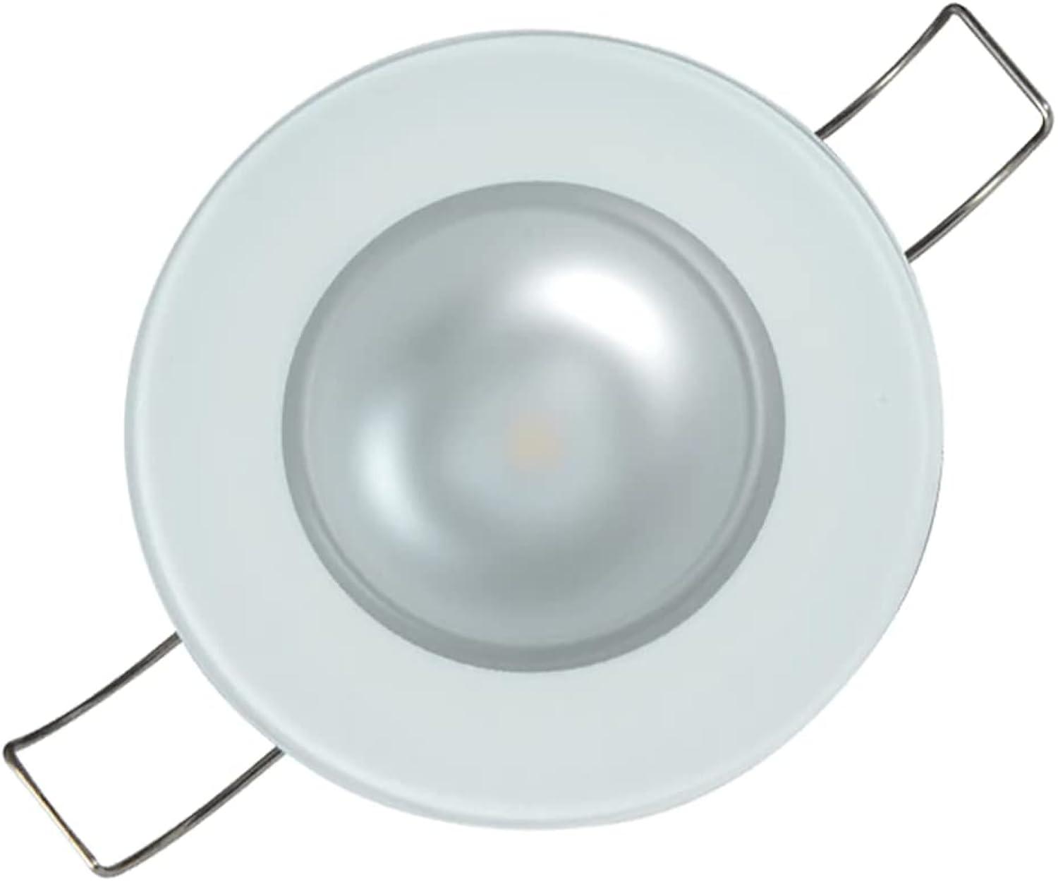 Lumitec Mirage Flush Mount Interior Down Light - Dimmable White, Red and Blue - Glass Fixture No Bezel - 2.5" Diameter