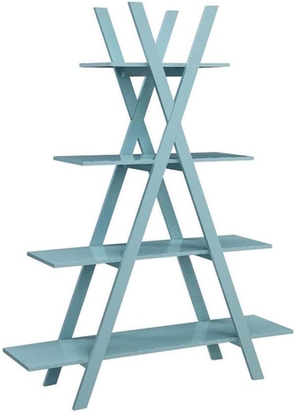 Convenience Concepts Oxford A Frame Bookshelf, Sea Foam Blue