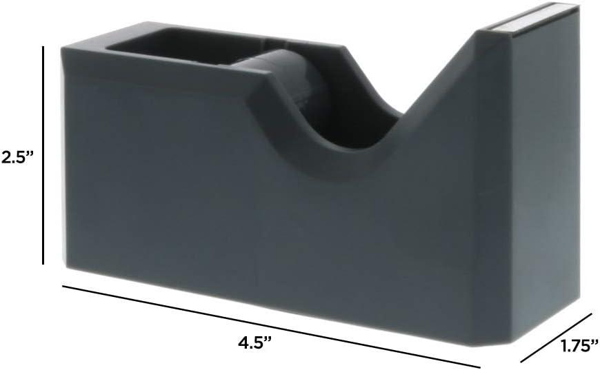 JAM Paper Colorful Desk Tape Dispenser, 4.5 x 2.5 x 1.75, Gray, 1 per Pack