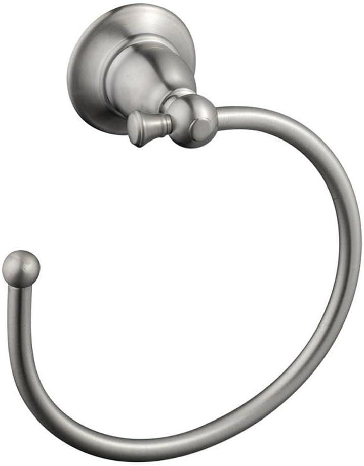 Design House 561076 Oakmont Traditional Towel Ring for Bathroom Bedroom Closet or Kitchen, Satin Nickel