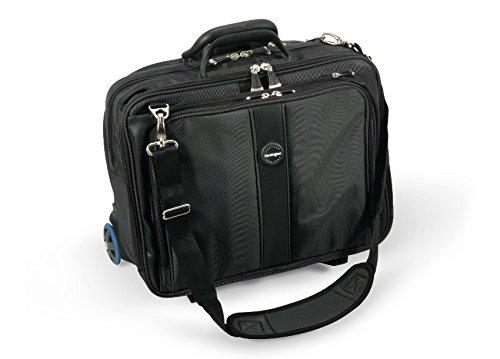 ErgoComfort Black Polyester 17" Laptop Roller Case with Telescopic Handle