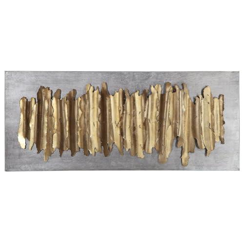 Uttermost Lev 55 1/4" Wide Gold and Silver Metal Wall Art