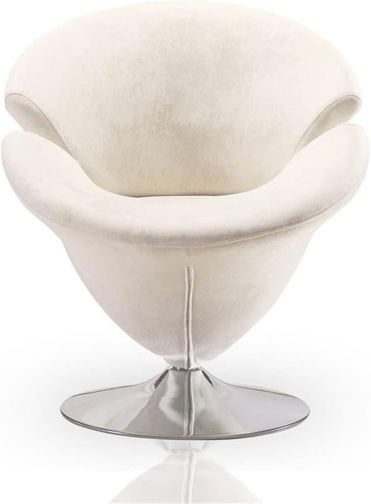 Troyer Velvet Swivel Barrel Chair