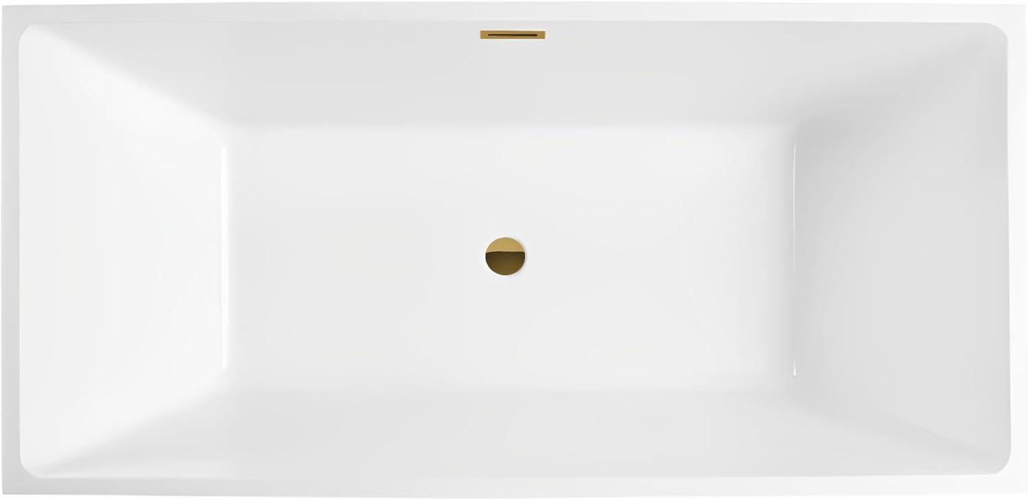 Lydia 59" x 30" Freestanding Soaking Bathtub