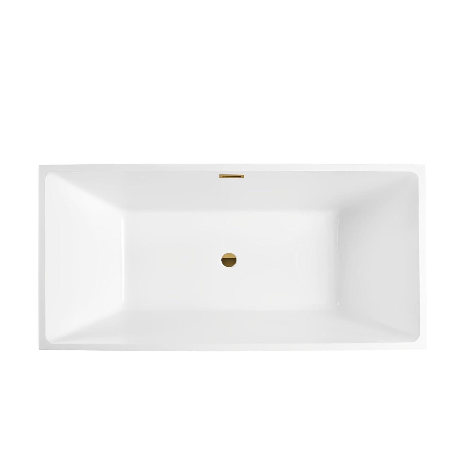 Lydia 59" x 30" Freestanding Soaking Bathtub