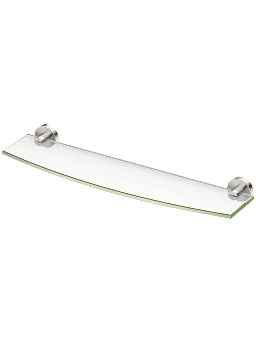 Glam Wall Mounted Tempered Glass Shelf | Bathroom Floating Glass Shelf