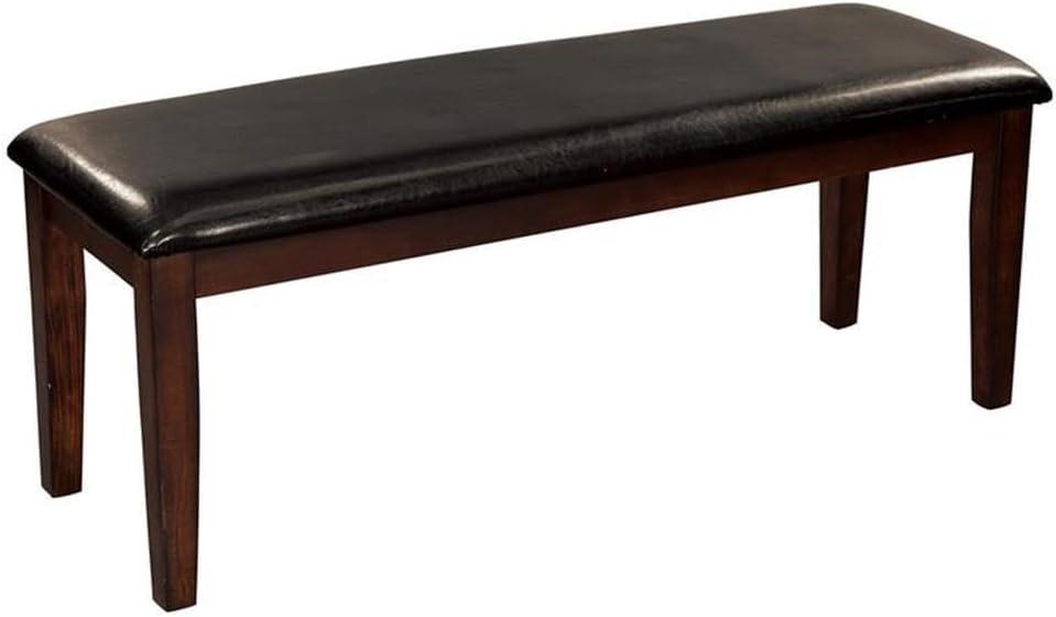 19 x 16 x 48 in. Mantello Bench - Cherry & Dark Brown