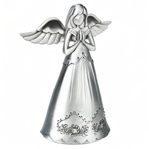 Ganz Silver Angel of Prayer Zinc Figurine 3.6 Inch