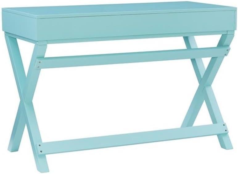 Riverbay Furniture Contemporary Wood Writing Desk in Blue