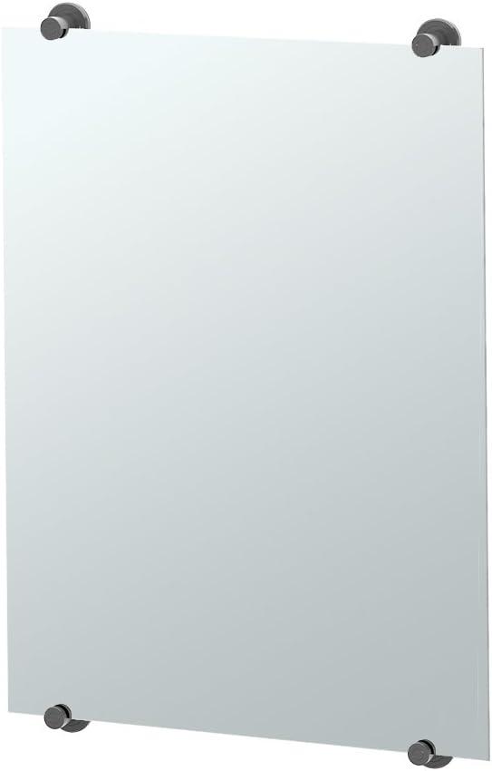 Latitude Wall Mount Frameless Rectangle Bathroom Vanity Mirror | Mount Landscape or Portrait