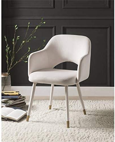 ACME Applewood Accent Chair in Cream Velvet & Gold