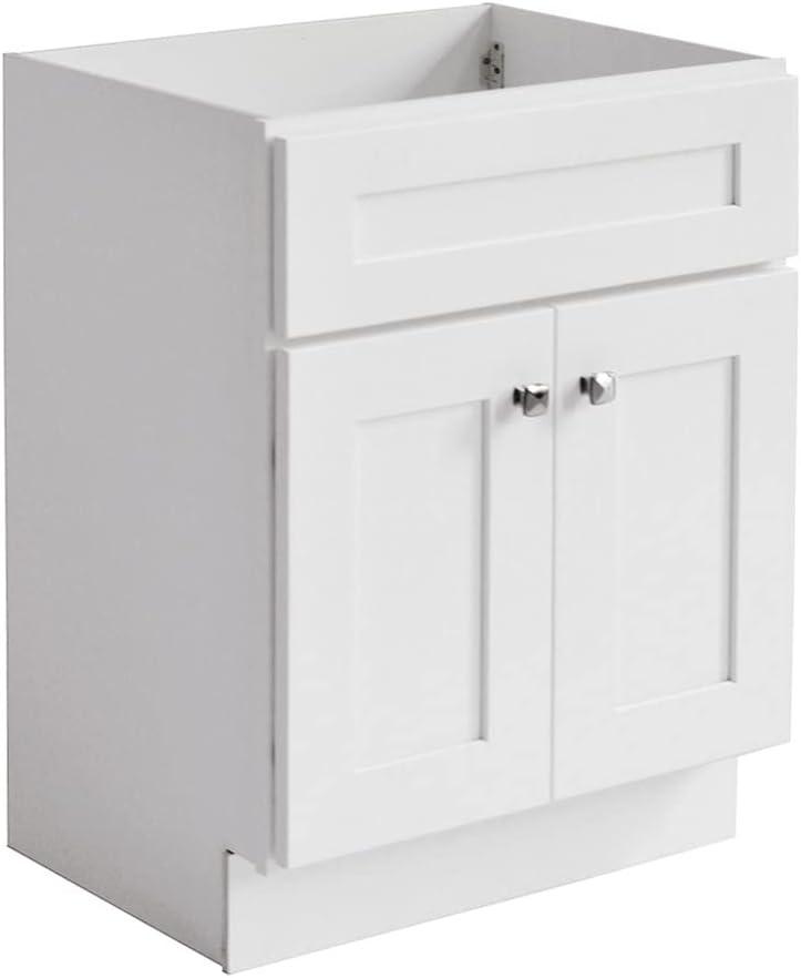 Brookings Modern White Maple 30" Bathroom Vanity Cabinet