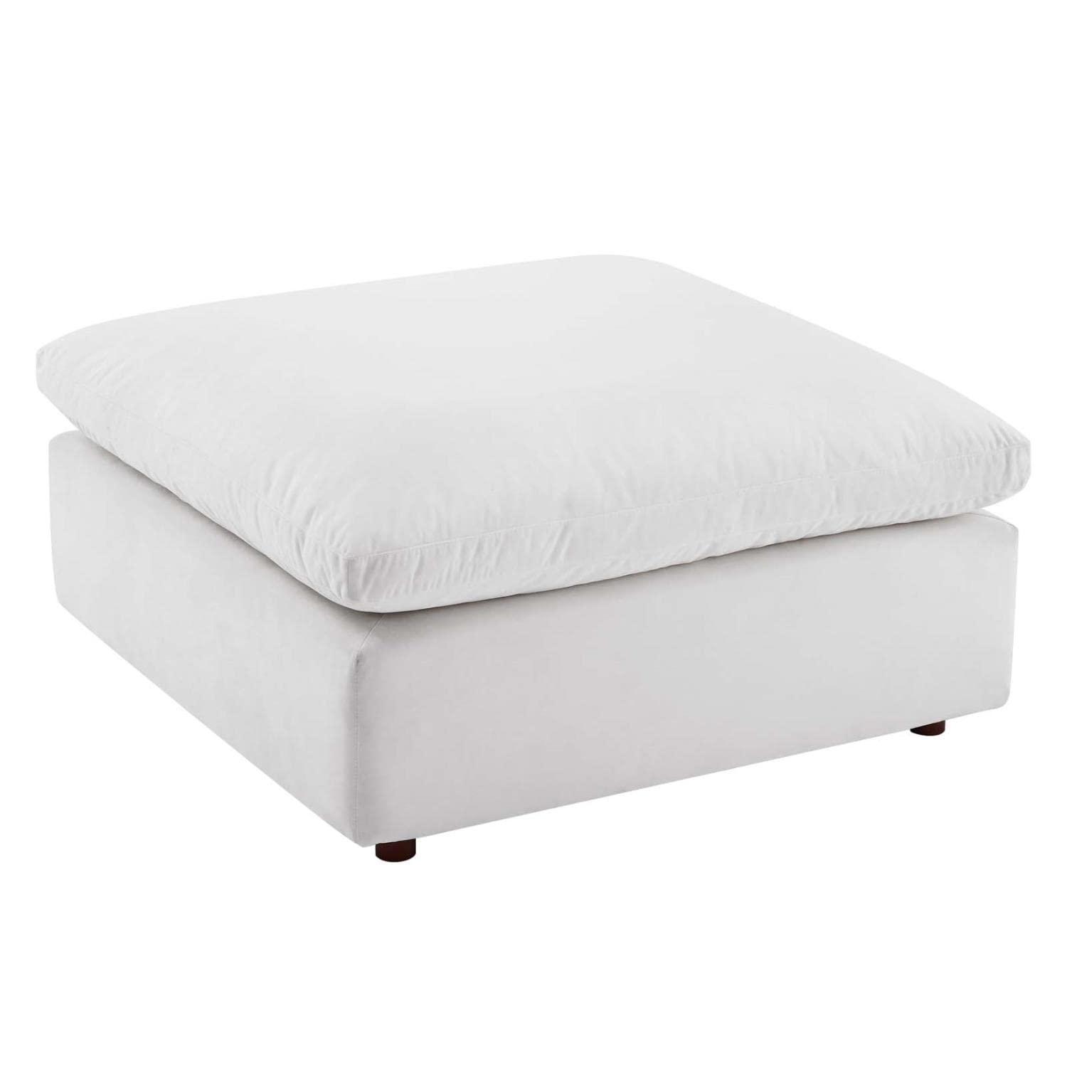 Modway Commix Down Filled Overstuffed Performance Velvet Ottoman