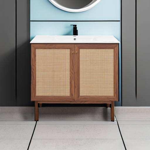 SM-BV663 Classe 36" Freestanding Bathroom Vanity in Golden Oak with Sink Top