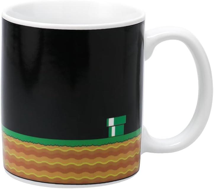 Paladone Super Mario Level Heat Changing Coffee Mug - Licensed Nintendo Merchandise - Gift for Gamers, Nerds, Nintendo Mario Fans, Men, and Retro Game Enthusiasts - 10 Ounces