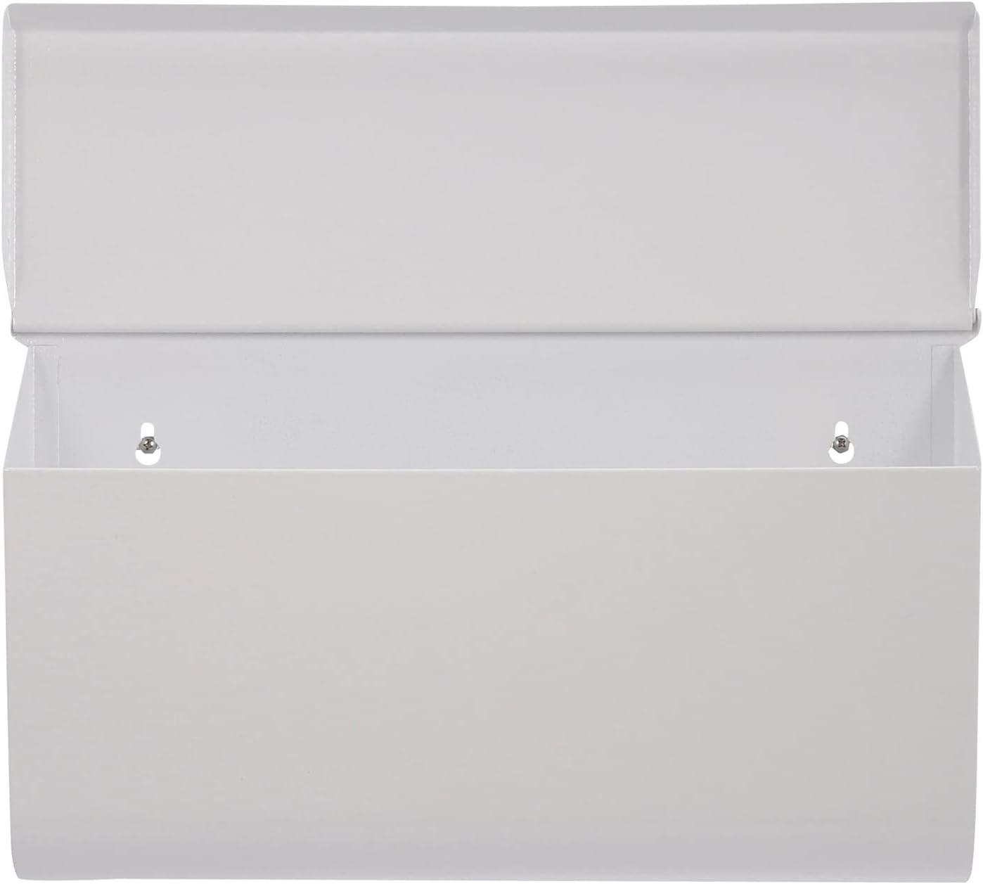 Gibraltar Mailboxes Woodlands Contemporary Galvanized Steel Wall Mount White Mailbox