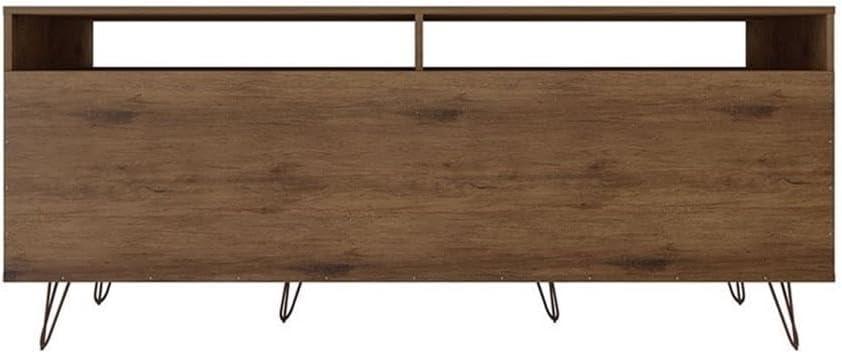 Rockefeller TV Stand for TVs up to 60'': Media Console with Storage - Manhattan Comfort