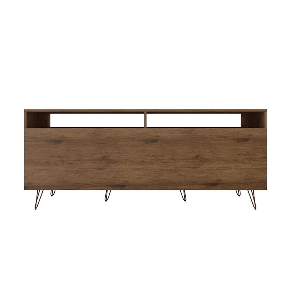 Rockefeller TV Stand for TVs up to 60'': Media Console with Storage - Manhattan Comfort