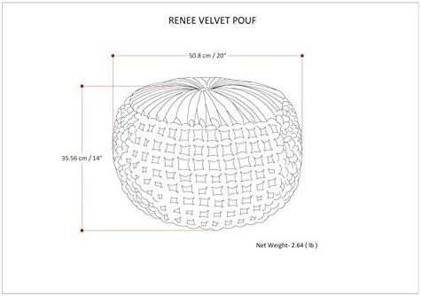 Moise Velvet Pouf