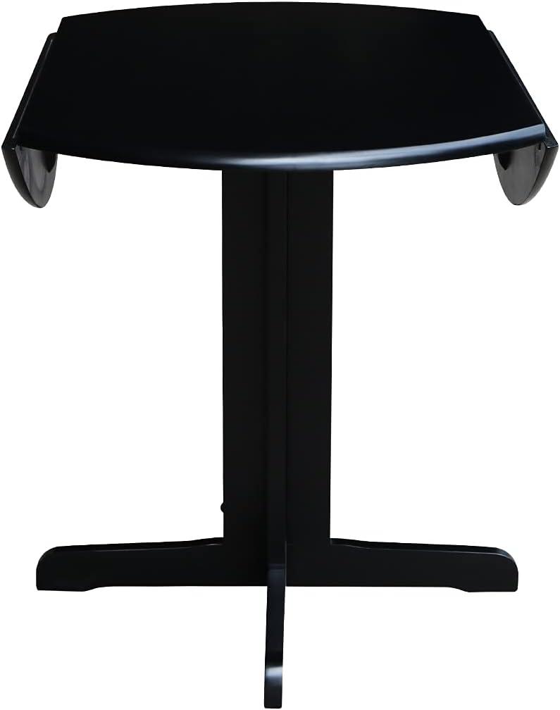 36" Dual Dining Drop Leaf Dining Table Black - International Concepts