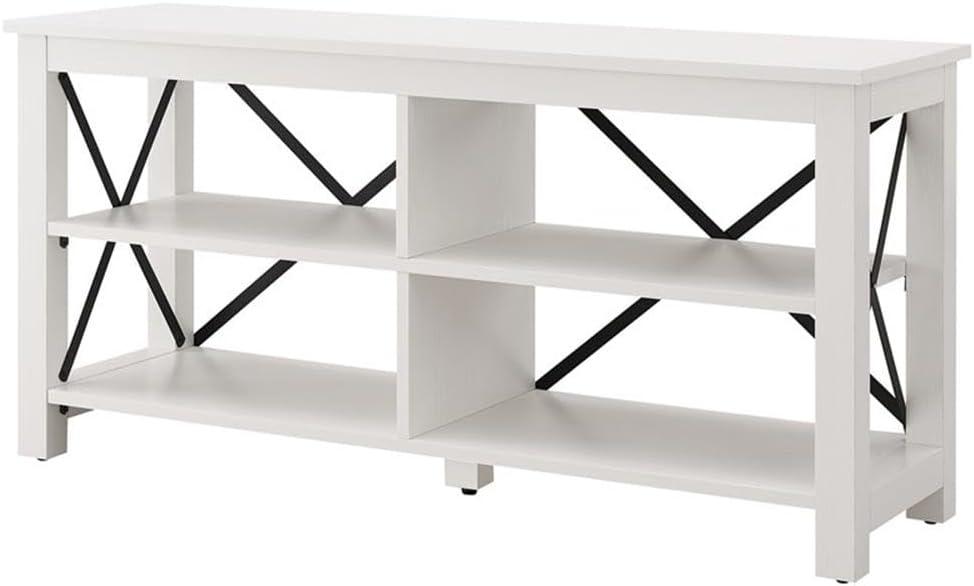 Evelyn&Zoe Sawyer Rectangular TV Stand for TV's up to 55", White