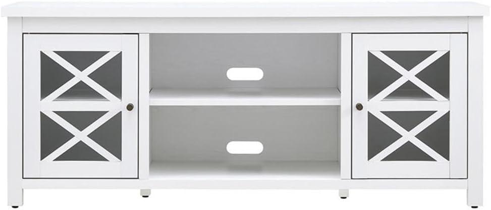 Evelyn&Zoe Colton Rectangular TV Stand for TV's up to 65", White