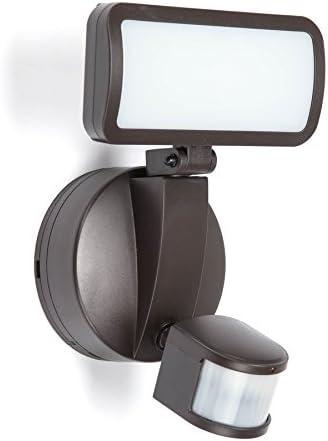 Utilitech 110-Degree 1-Head Bronze Solar Powered Integrated LED Motion-Activated Flood Light with Timer