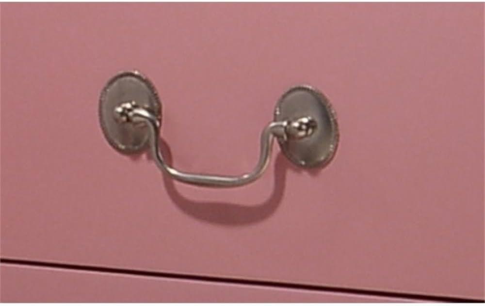 Glory Furniture Louis Phillipe 2 Drawer Nightstand in Pink