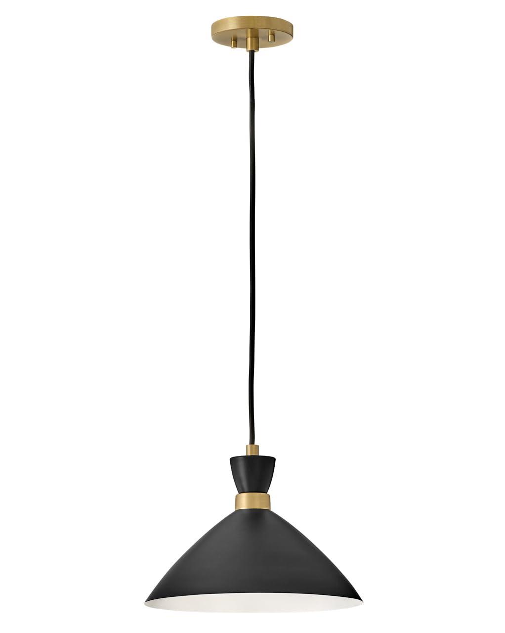 Lark Simon 1 - Light Pendant in  Black/Heritage Brass