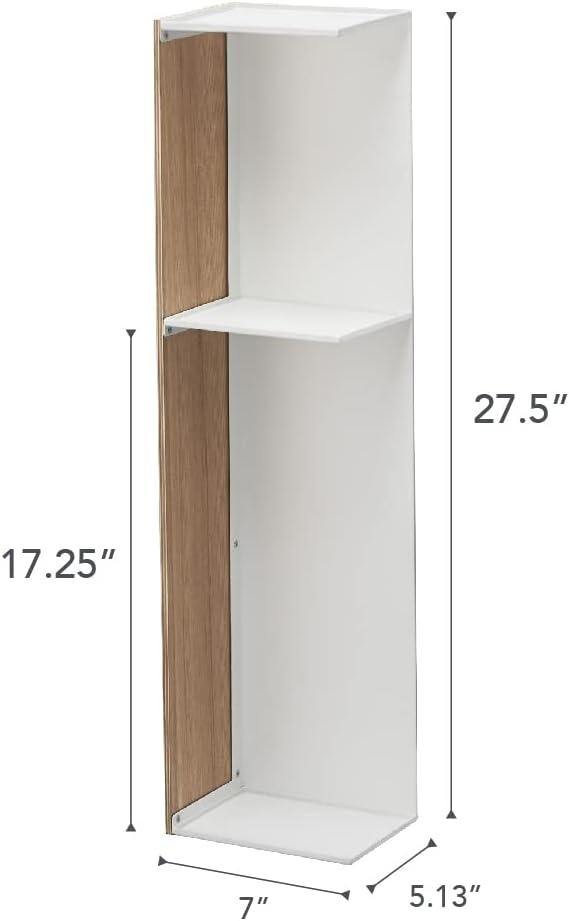 Yamazaki Home Toilet Supplies Stocker, Ash, Steel + Wood, Supports 13.2 pounds, No Assembly