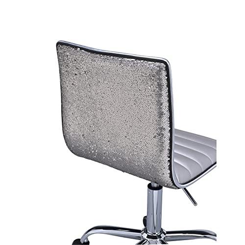 ACME Alessio Office Chair in Silver and Chrome