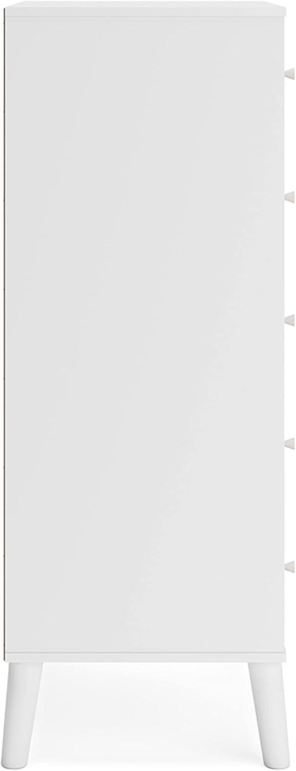 Signature Design by Ashley Contemporary Piperton Chest of Drawers, Two-tone Brown/White