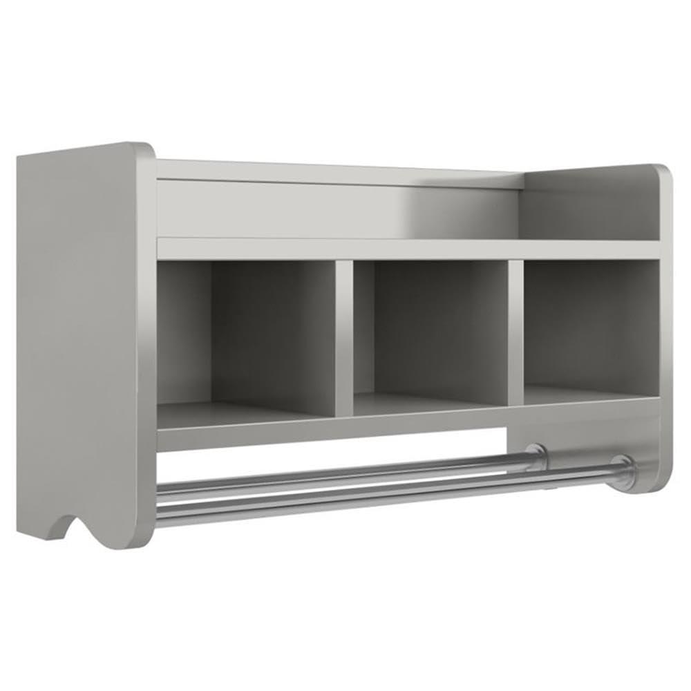 Decorative Wall Cabinet Gray 25" - Alaterre Furniture