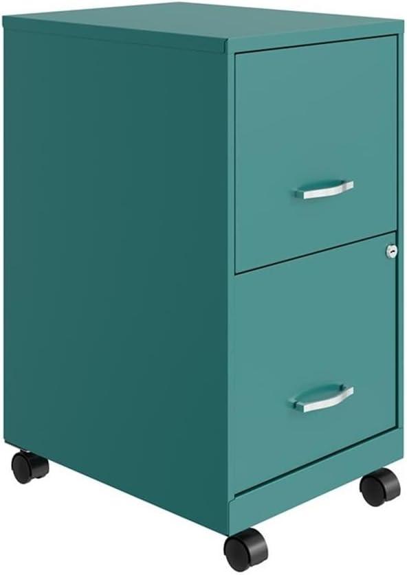 Space Solutions 18" Deep 2 Drawer Mobile Letter Width Vertical File Cabinet