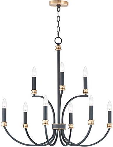 11377BKAB-Maxim Lighting-Charlton - 9 Light Chandelier     -Traditional Installation