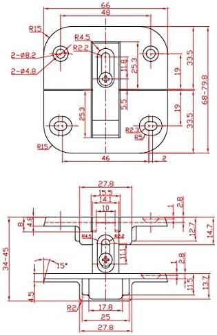 Heavy Duty KTHR22877000 Series Full Inset Adjustable Concealed Pie-Cut Corner Euro Hinge with 160 Degree Opening Angle (1)