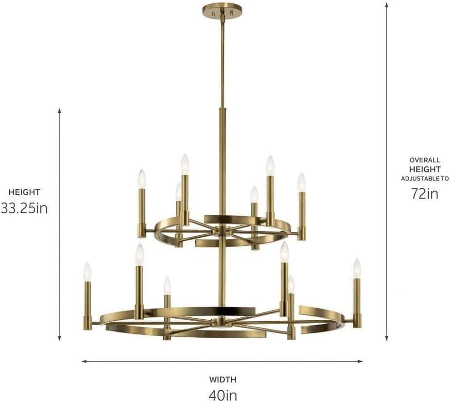 Tolani Polished Nickel 12-Light Elegance Chandelier