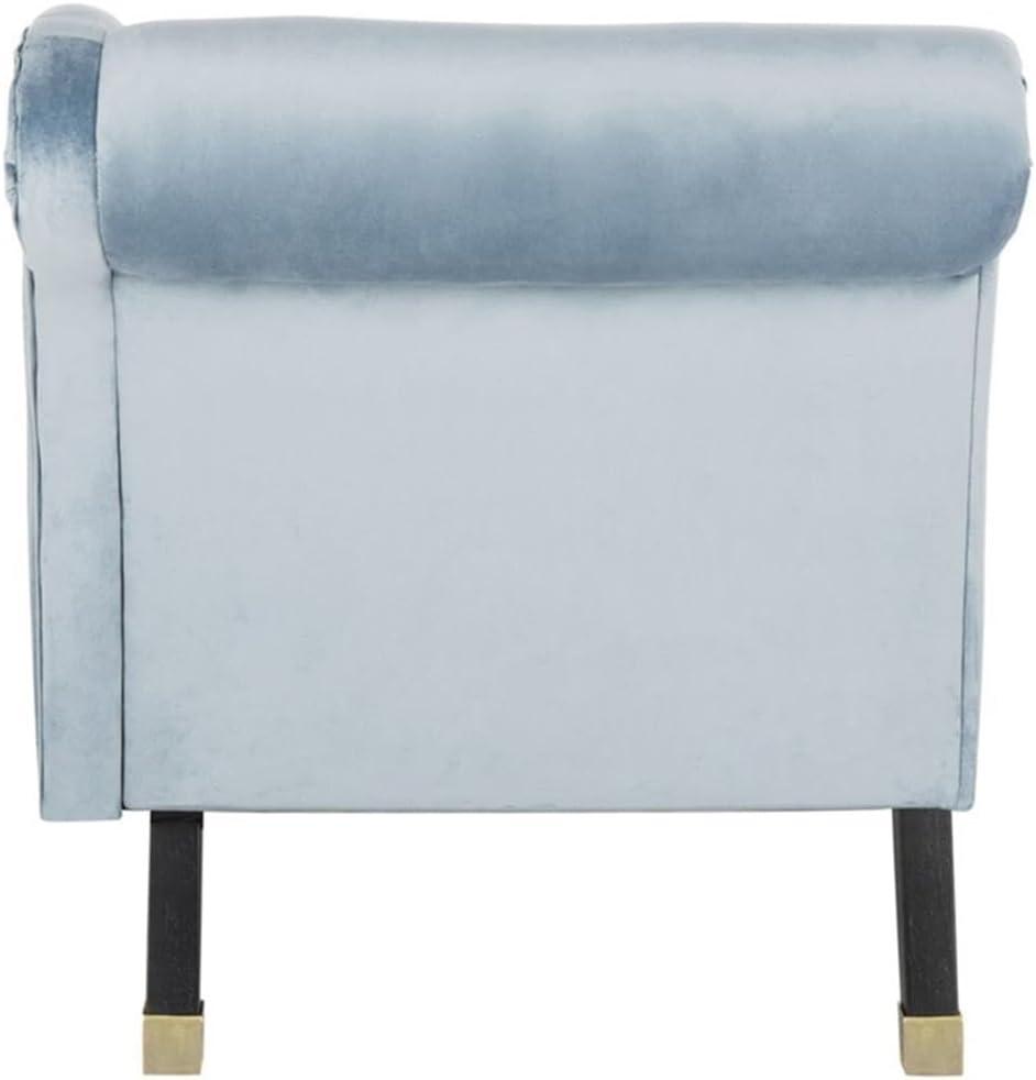 Caiden Chaise - FOX6284 - Slate Blue/Black - Safavieh