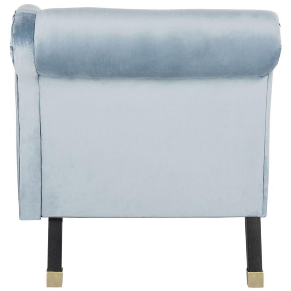 Caiden Chaise - FOX6284 - Slate Blue/Black - Safavieh