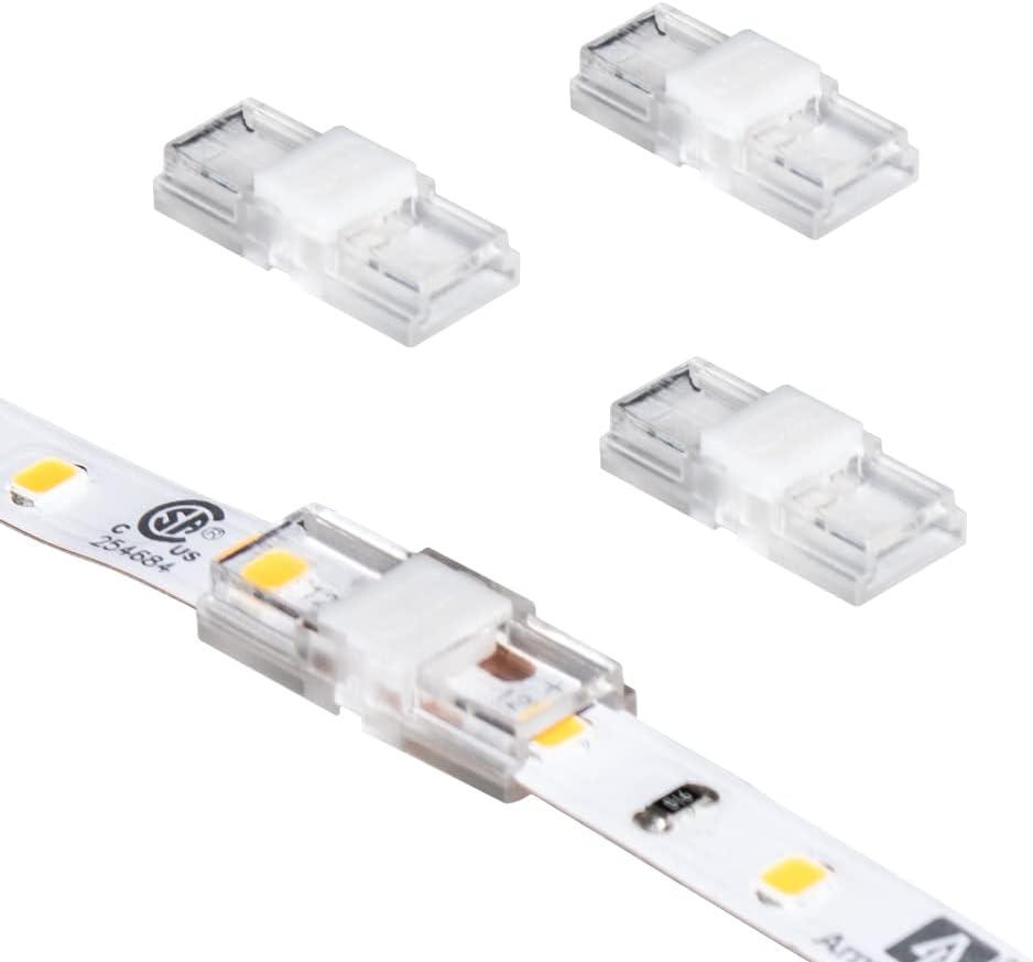 SureLock Pro 2 Pin LED Strip Light Tape to Tape Channel Connectors, 4 Pack