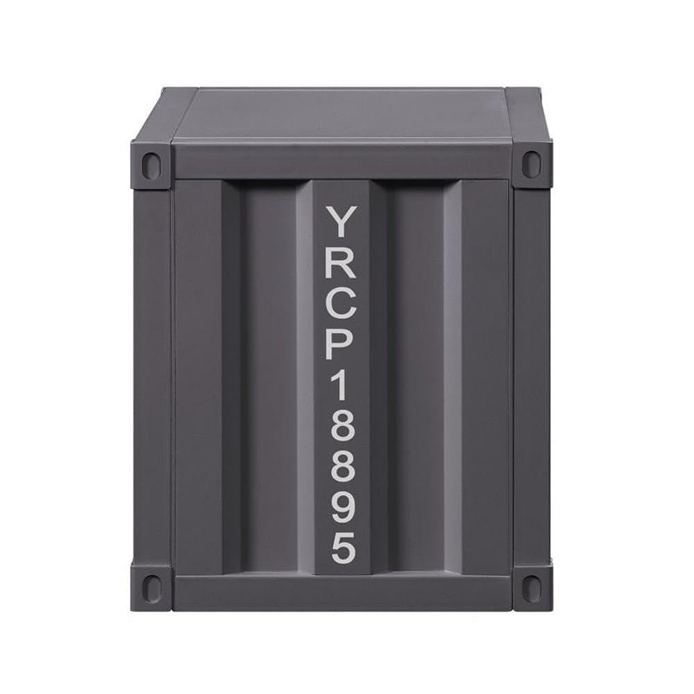 F&L Homes Studio Cargo Metal Nightstand W/USB