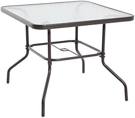 Mainstays Albany Lane Steel 6-Piece Outdoor Patio Dining Set with Umbrella, Red