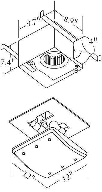 Ellipse Decorative Bathroom Ventilation Fan with Light and Night-Light in Brushed Nickel