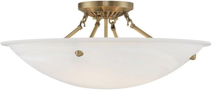 Livex Lighting Oasis 4 - Light Flush Mount in  Antique Brass