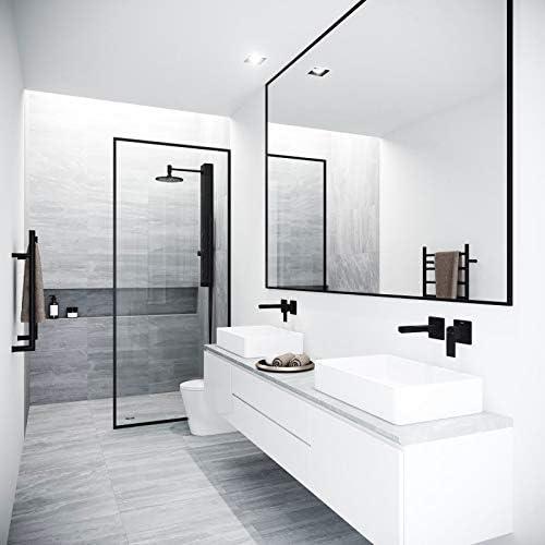 Meridian 34" W x 74" H Fixed Framed Shower Screen with 3/8" Glass