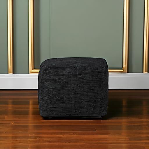 Simpli Home Fredrik Square Pouf