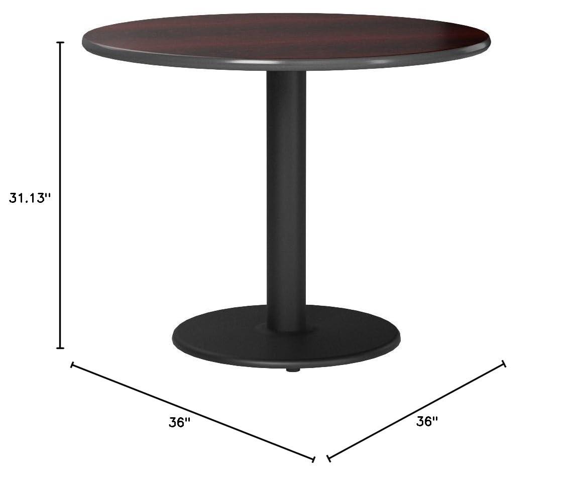 Flash Furniture 36'' Round Black Laminate Table Top with 24'' Round Table Height Base