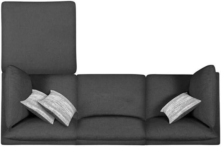 Serene 4-piece Upholstered Modular Sectional Charcoal